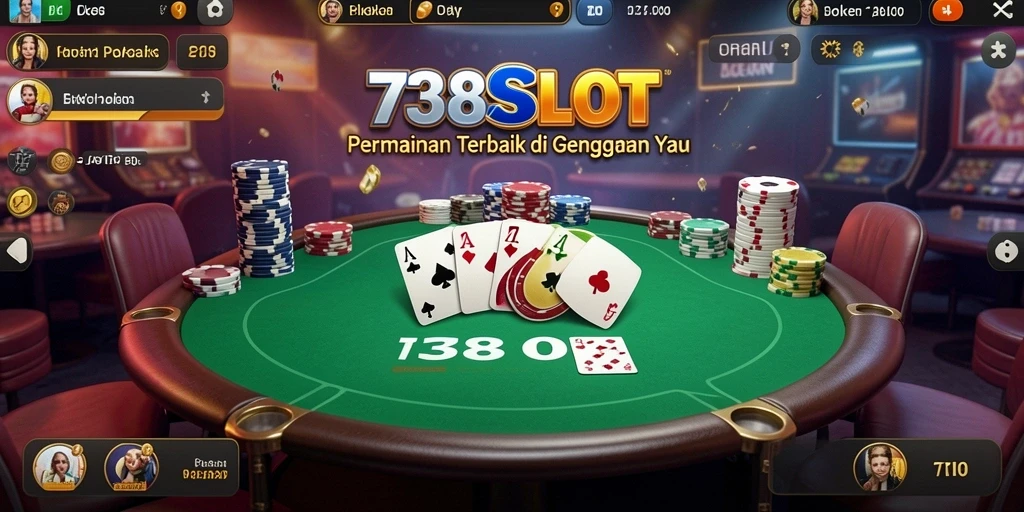 Tampilan gameplay menegangkan dari 738SLOT, tunjukkan keterampilan poker Anda.