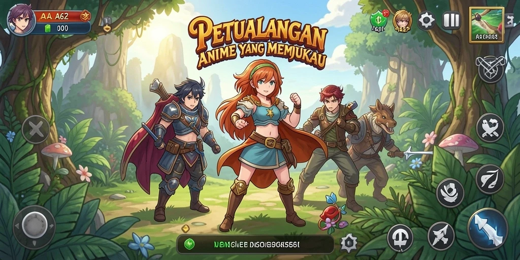 Gameplay seru di dunia anime yang penuh warna.