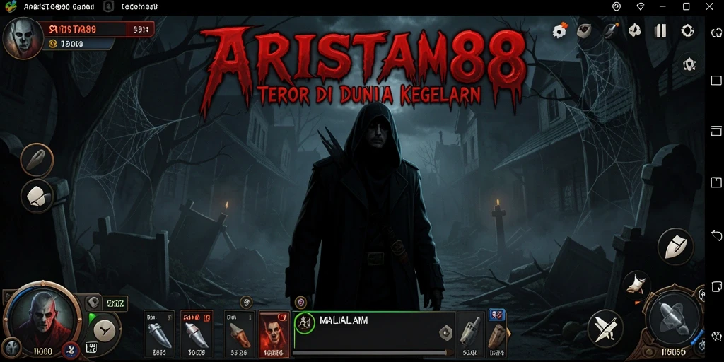 Screenshot gameplay ARISTA88 menampilkan kengerian yang menggigit.