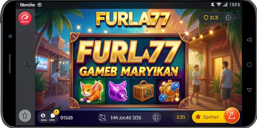 Screenshot FURLA77 menampilkan gulungan Slot dengan simbol menarik.