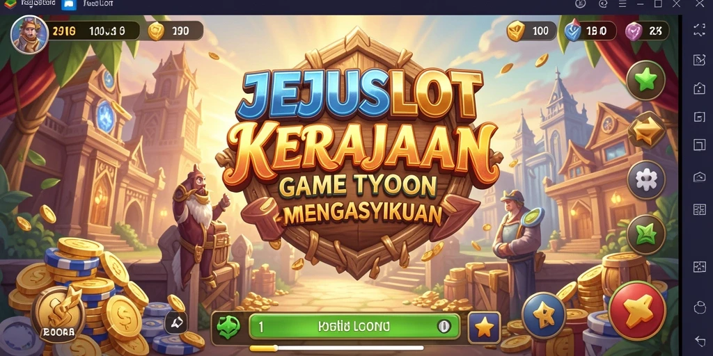 Tangkapan layar utama JEJUSLOT menampilkan gameplay seru di dunia Tycoon.
