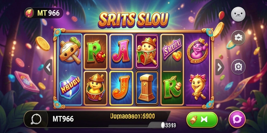 Screenshot gameplay MT966 menampilkan pengalaman slot yang mendebarkan.