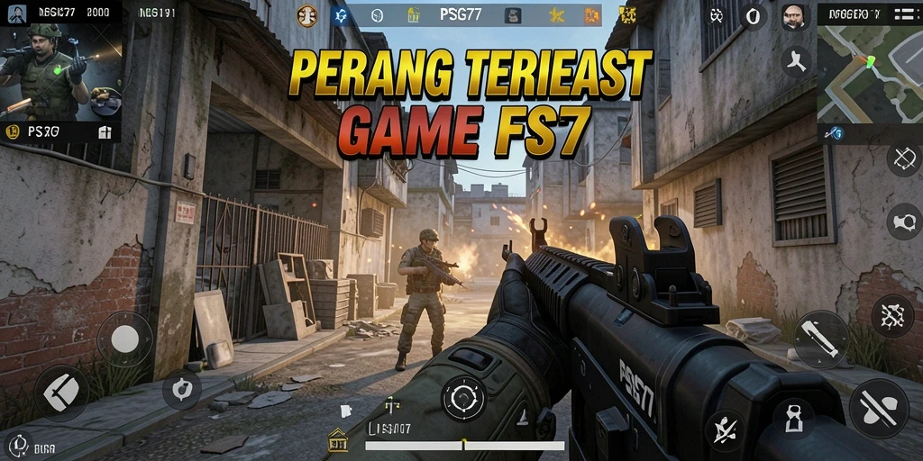Tampilan gameplay seru dari PSG77 dengan aksi tembak-menembak.