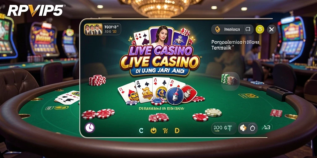 Screenshot gameplay RPVIP5 menampilkan suasana kasino yang nyata.