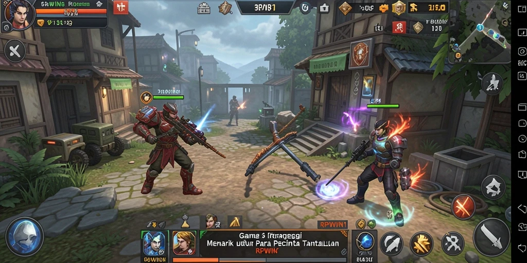 Gameplay RPWIN1 menampilkan pertempuran strategi yang mendebarkan.