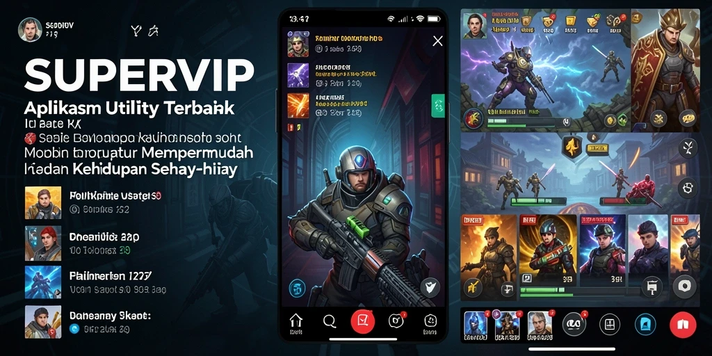 Tampilan antarmuka aplikasi SUPERVIP yang ramah pengguna dan fungsional.